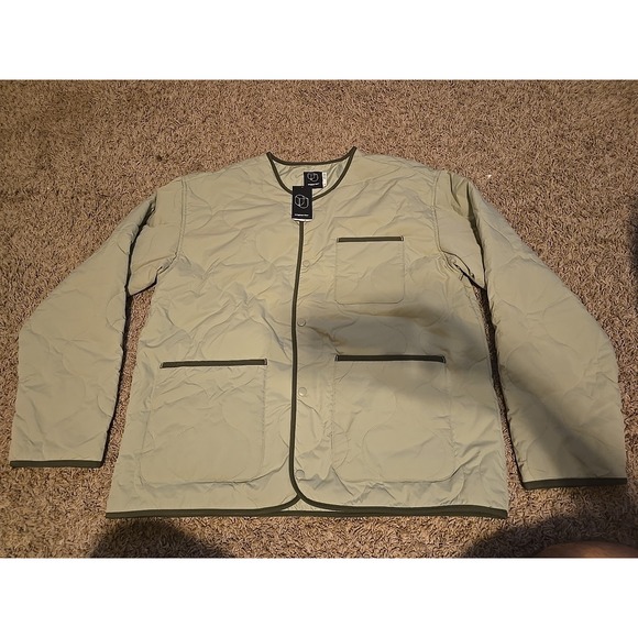 Original Use Other - Original Use Green Sage Lightweight Quilted Shirt Jacket Large Pockets Front